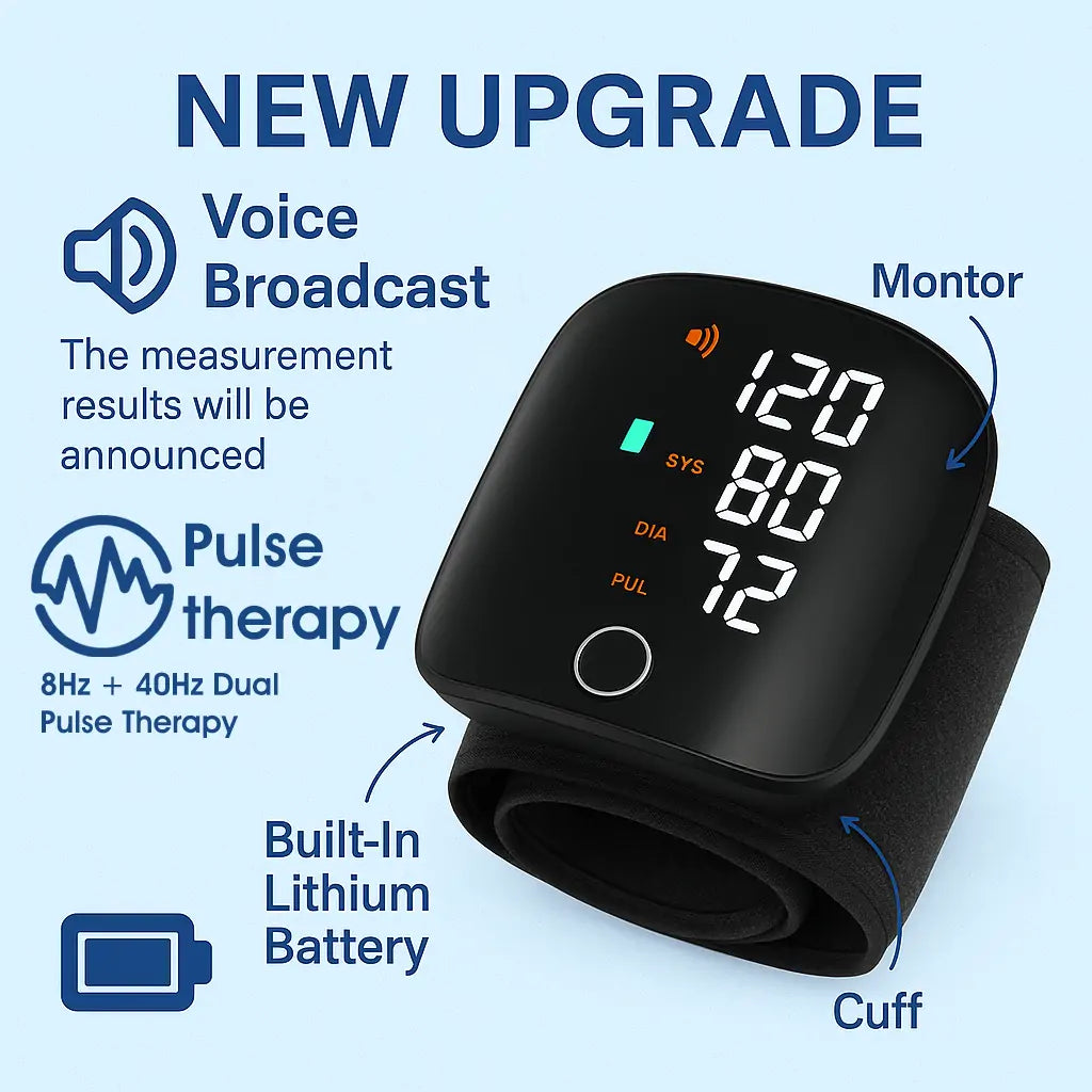 Comauo® Dual Pulse BP Monitor: The Only Blood Pressure Device That Heals While It Reads.