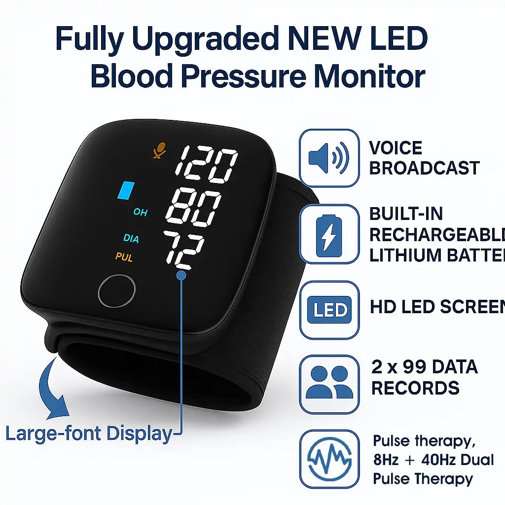 Comauo® Dual Pulse BP Monitor: The Only Blood Pressure Device That Heals While It Reads.